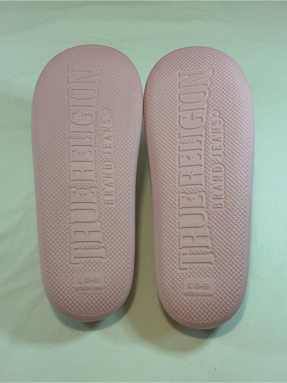 True Religion Pink Jeweled Slide Slippers - Picture 6 of 9